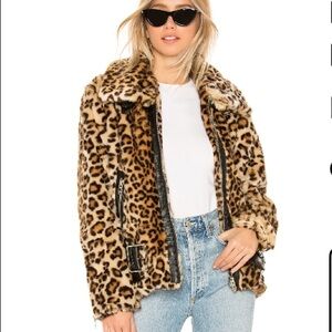 Faux Fur Leopard Biker Jacket - Revolve BLANKNYC size M